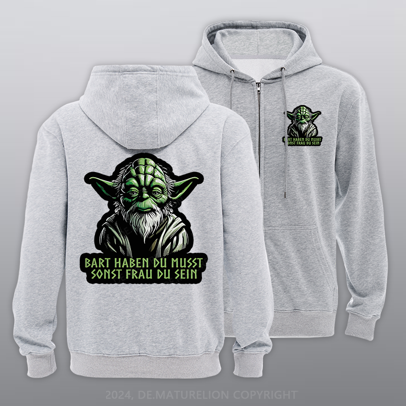 Maturelion BART HABEN DU MUSS Reißverschluss Hoodie