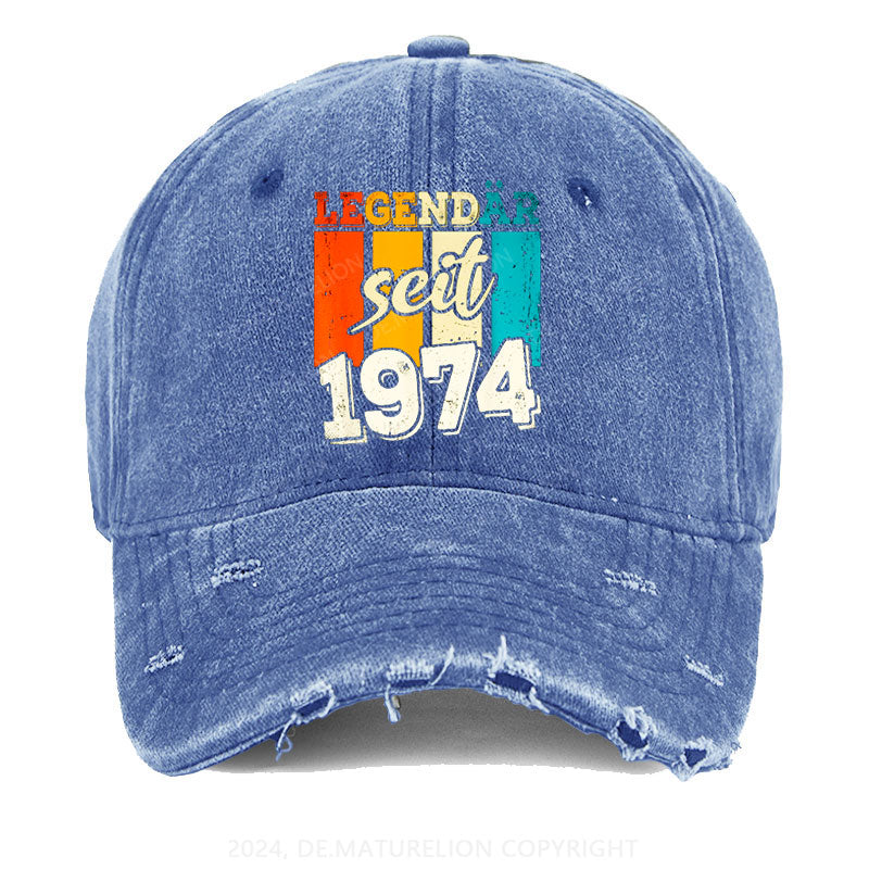 Personalisiert Jahr Legendär Seit... Gewaschene Vintage Cap