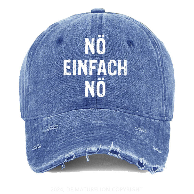 Nö Einfach Nö Gewaschene Vintage Cap