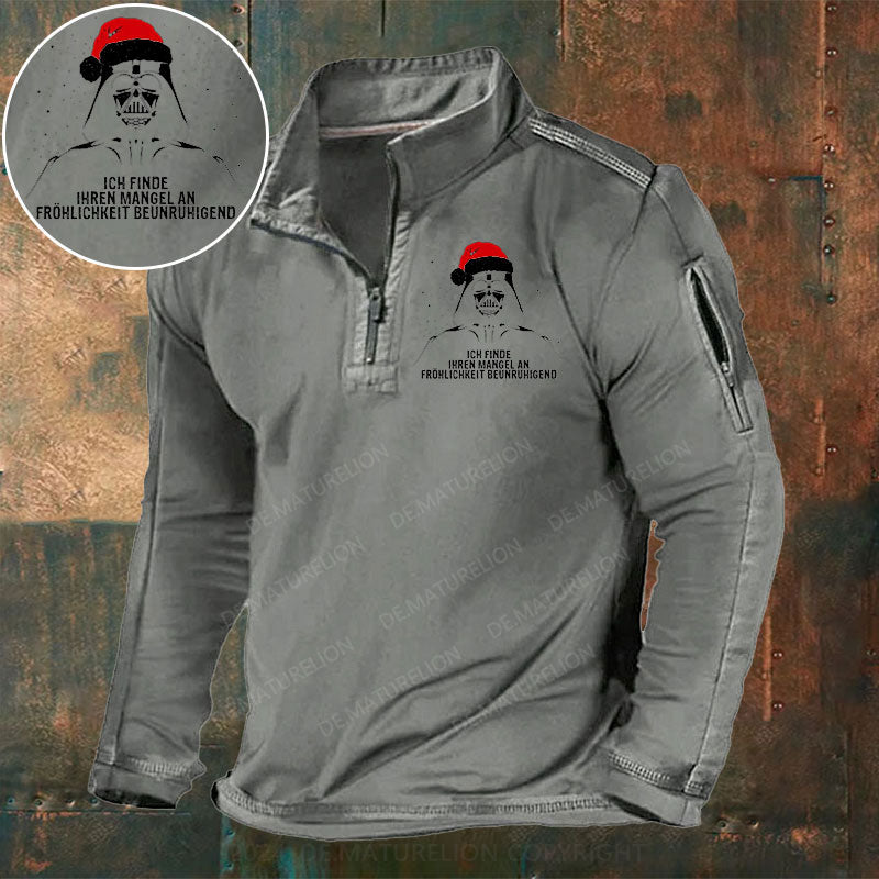 Ich finde Ihren Mangel an Fröhlichkeit beunruhigend Reißverschluss Polo Shirt