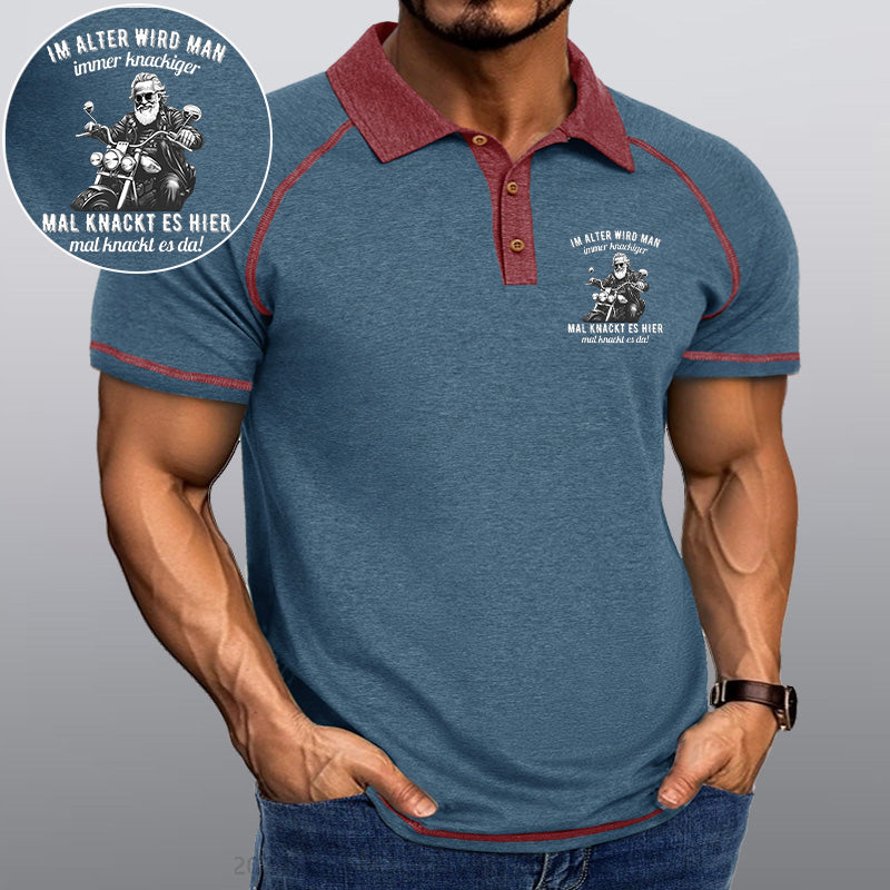 Maturelion Im Alter wird man immer knackiger Kragen T-Shirt