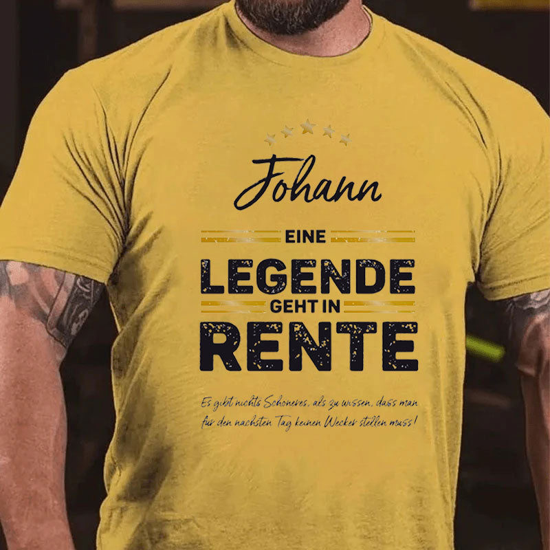 Personalisiert Name Eine Legende geht in Rente T-Shirt