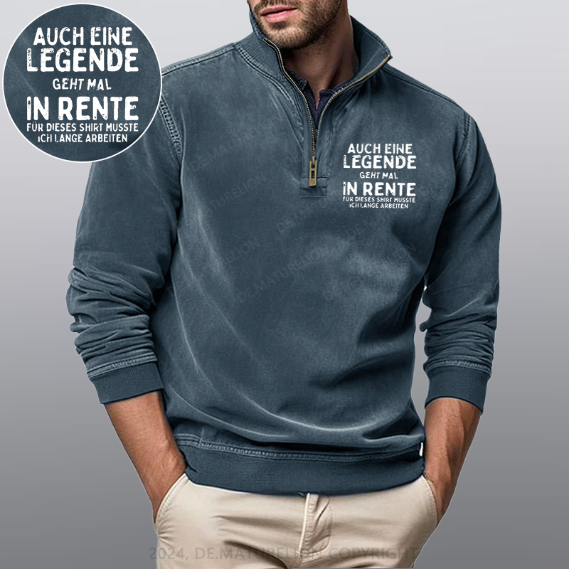 Maturelion Auch Eine Legende Geht Mal In Rente Stehkragen Poloshirt