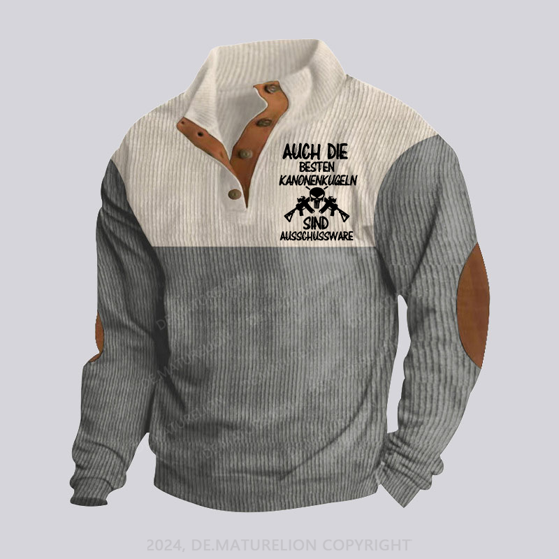 Maturelion Auch die besten Kanonenkugeln sind Ausschussware Stehkragen Knopf Polo Shirt