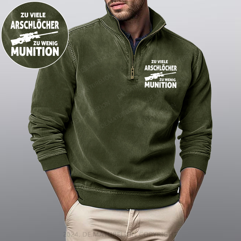 Maturelion Zu viele Arschlöcher zu Wenig Munition Stehkragen Poloshirt