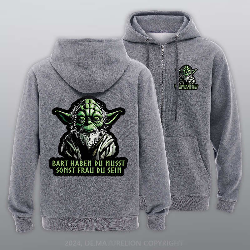 Maturelion BART HABEN DU MUSS Reißverschluss Hoodie