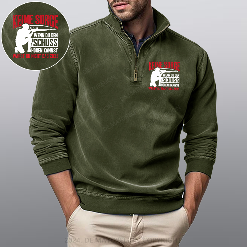 Maturelion Keine Sorge Wenn Du Den Schuss Hören Kannst Warst Nicht Ziel Stehkragen Poloshirt
