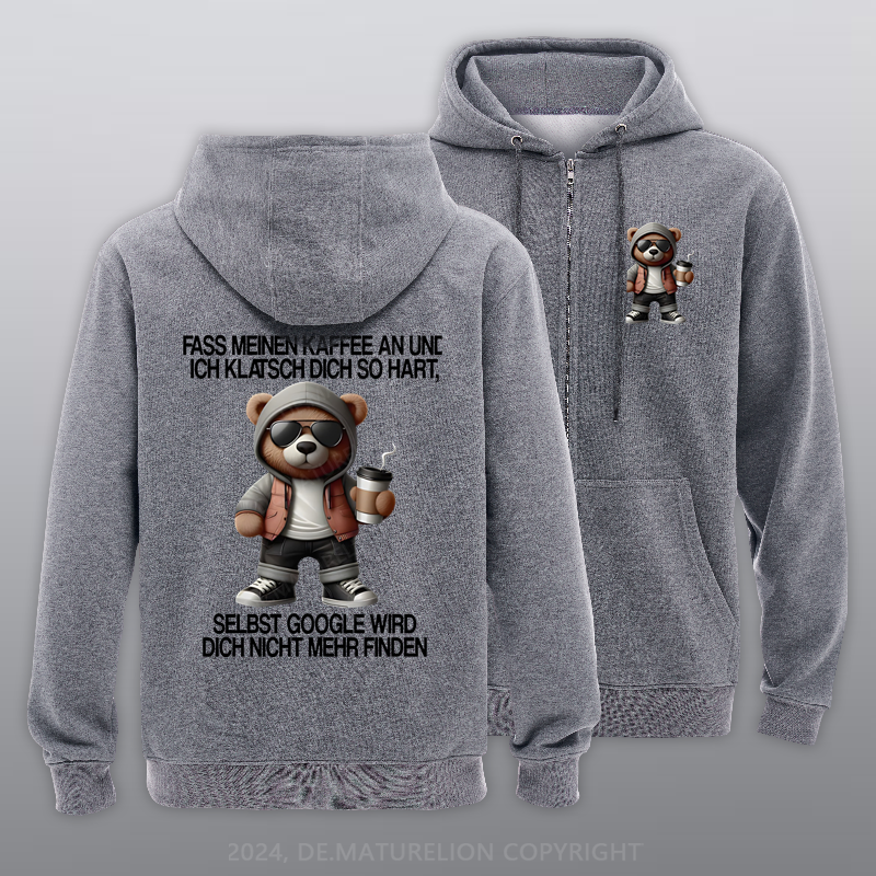 Maturelion Google Teddy Reißverschluss Hoodie