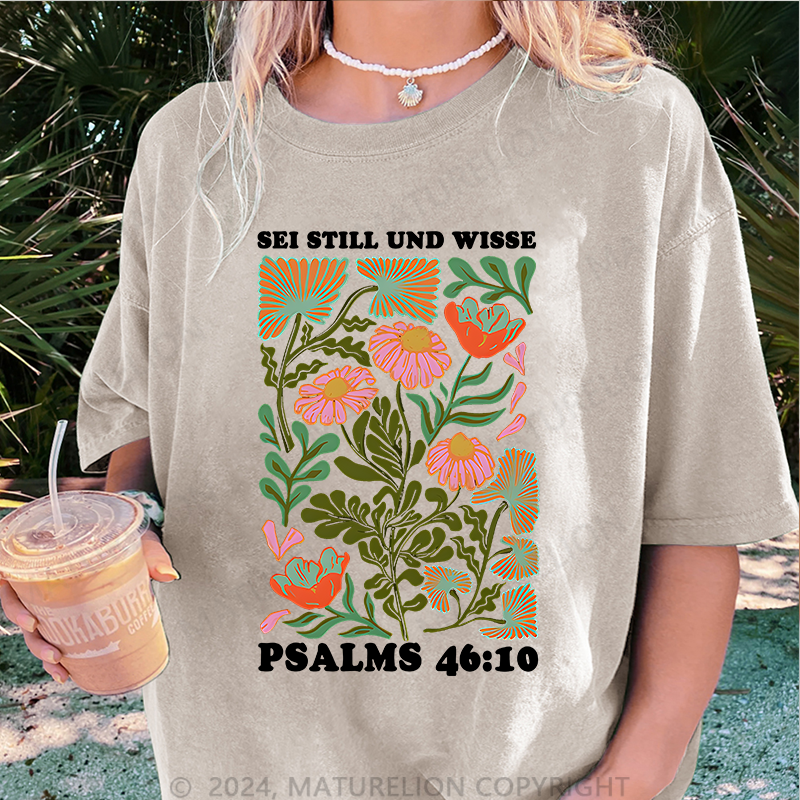 Maturelion Sei Still und Wisse Damen Gewaschene Vintage T-Shirt