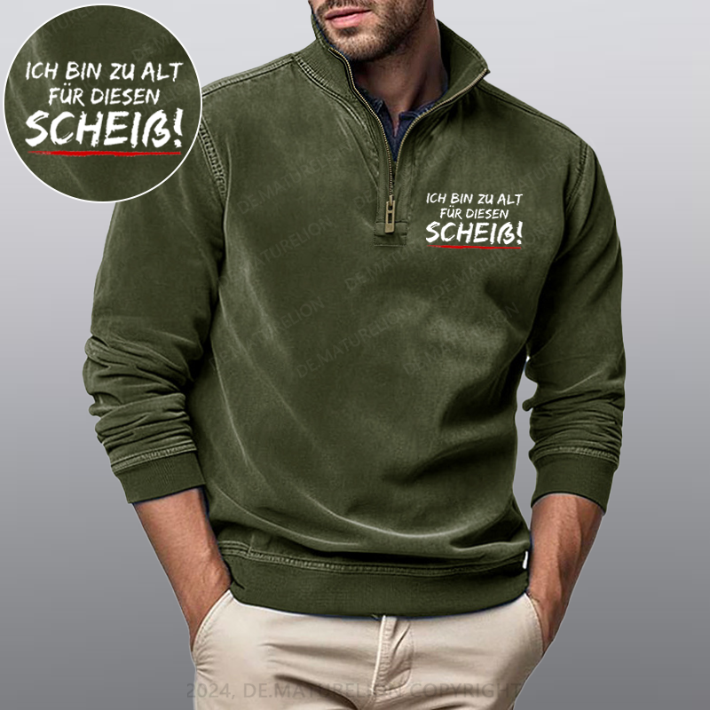 Maturelion Ich Bin Zu Alt Für Diesen Scheiß Stehkragen Poloshirt