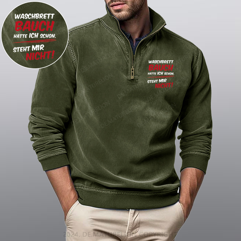 Maturelion Waschbrett Bauch Hatte Ich Schon Steht Mir Nicht Stehkragen Poloshirt