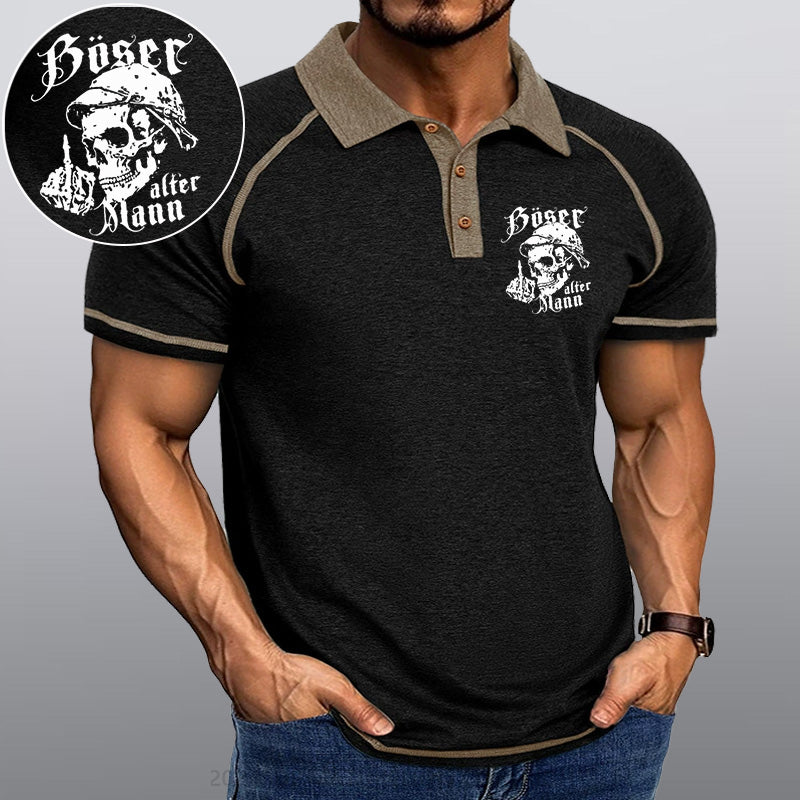 Maturelion Böser Alter Mann Kragen T-Shirt