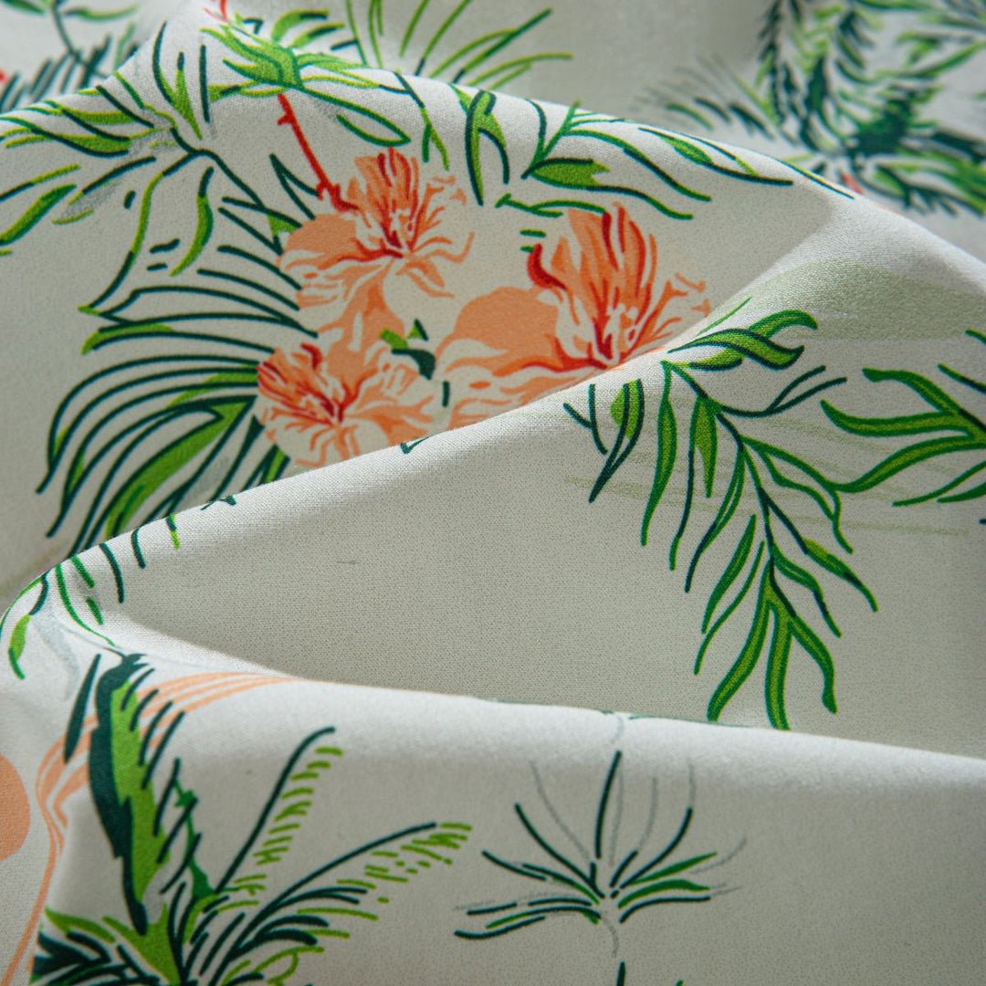 Männer mit Kokosnussbaum Print und Knopfleiste vorne Hawaiian Shirt Hawaiian Shirt