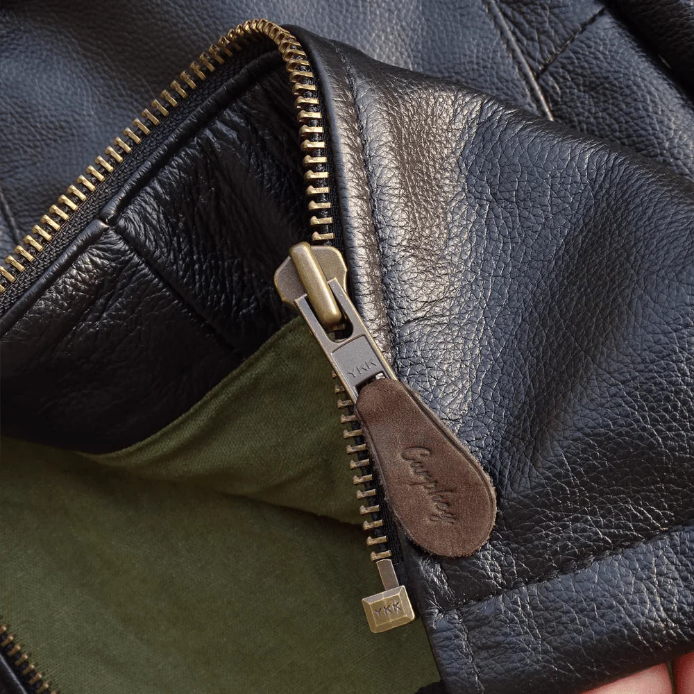 Modische Motorrad Bikerjacke aus echtem Leder Jacke