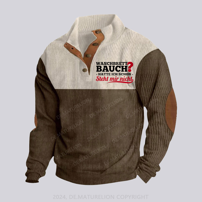 Maturelion Waschbrettbauch hatte ich schon steht mir nicht Stehkragen Knopf Polo Shirt
