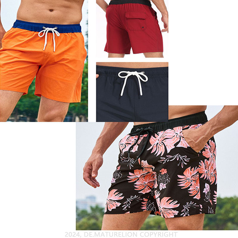 Maturelion Atmungsaktiv Fitnesshose Schnell Trocknende Strandhose Badehose