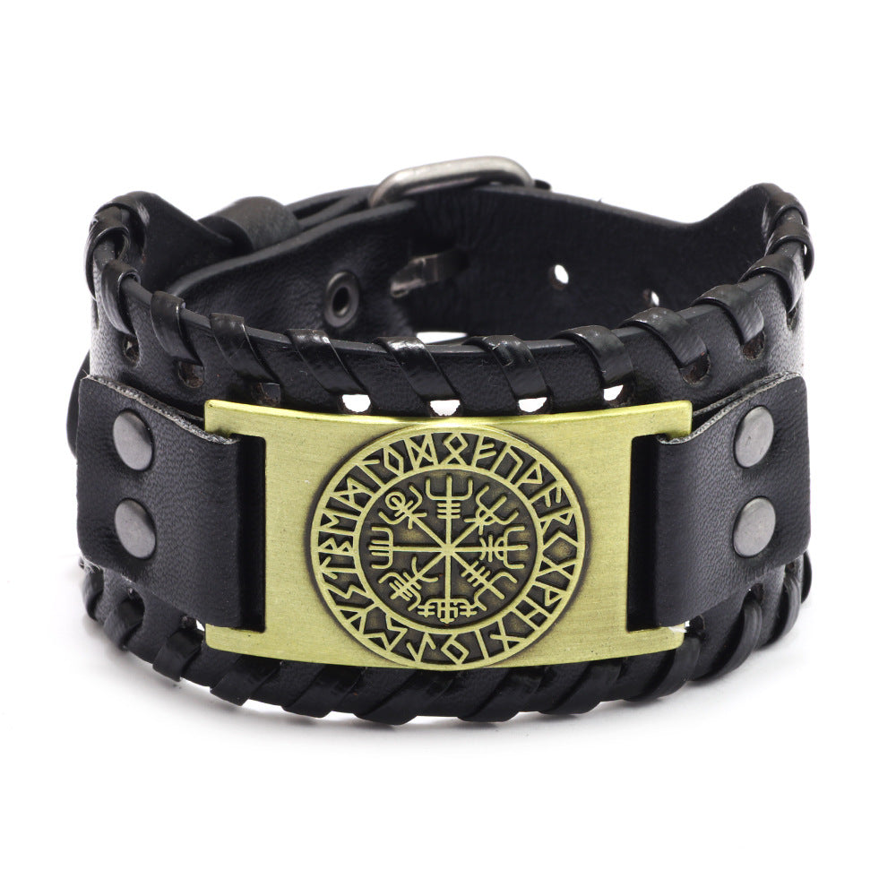 Breites Lederarmband Geflochtenes Armband aus Rindsleder beliebtes Armband
