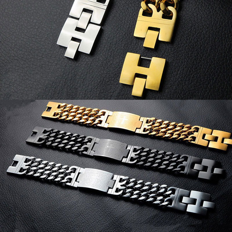 Zweireihige Titanstahl Schmuck Edelstahl Armband beliebtes Armband