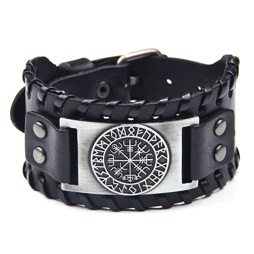 Breites Lederarmband Geflochtenes Armband aus Rindsleder beliebtes Armband