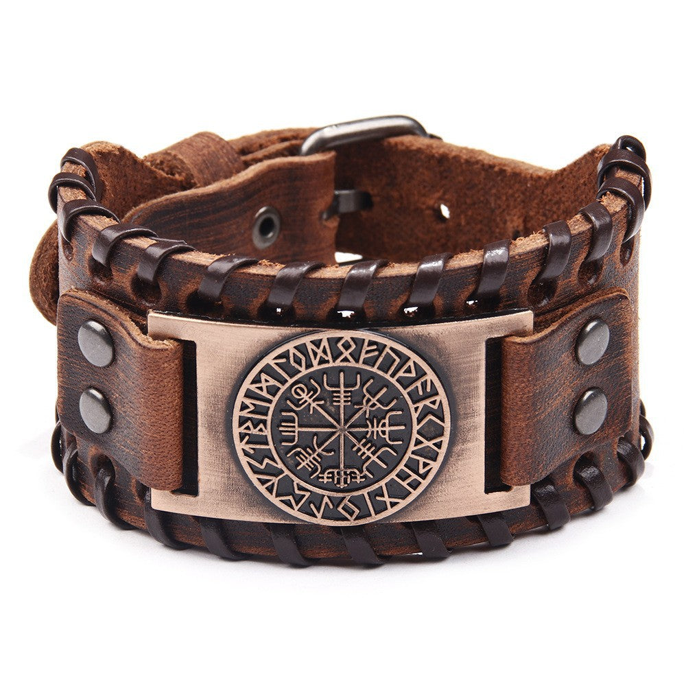 Breites Lederarmband Geflochtenes Armband aus Rindsleder beliebtes Armband