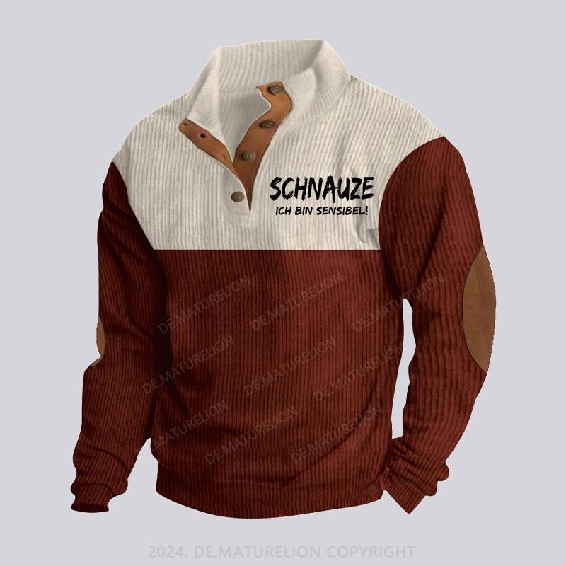 Maturelion Schnauze Ich Bin Sensibel! Stehkragen Knopf Polo Shirt