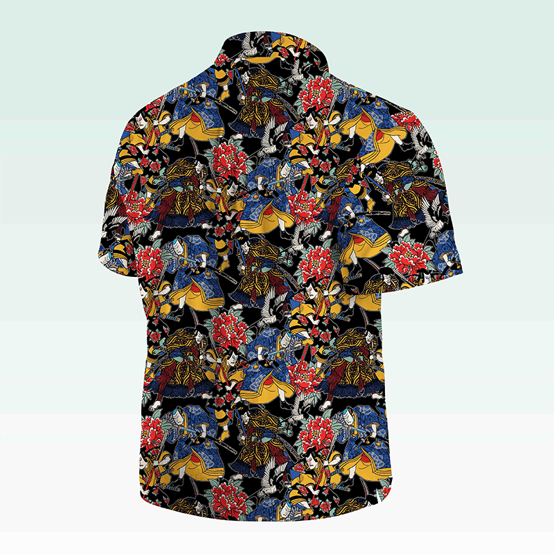 Maturelion Hawaiian Shirt Koi Fische und Wellen Hawaiian Shirt