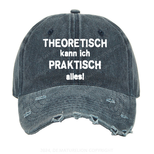 Theoretisch Kann Ich Praktisch Alles! Gewaschene Vintage Cap