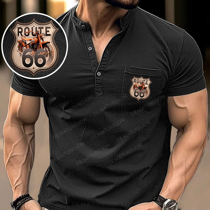 Route 66 Henley Shirt