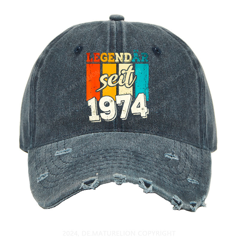 Personalisiert Jahr Legendär Seit... Gewaschene Vintage Cap