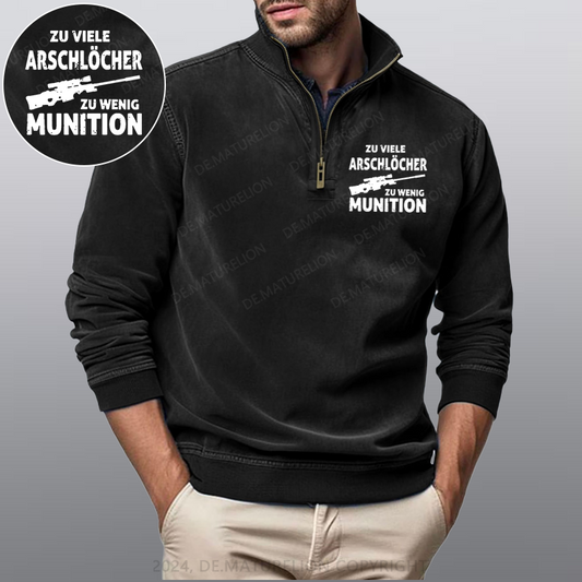 Maturelion Zu viele Arschlöcher zu Wenig Munition Stehkragen Poloshirt