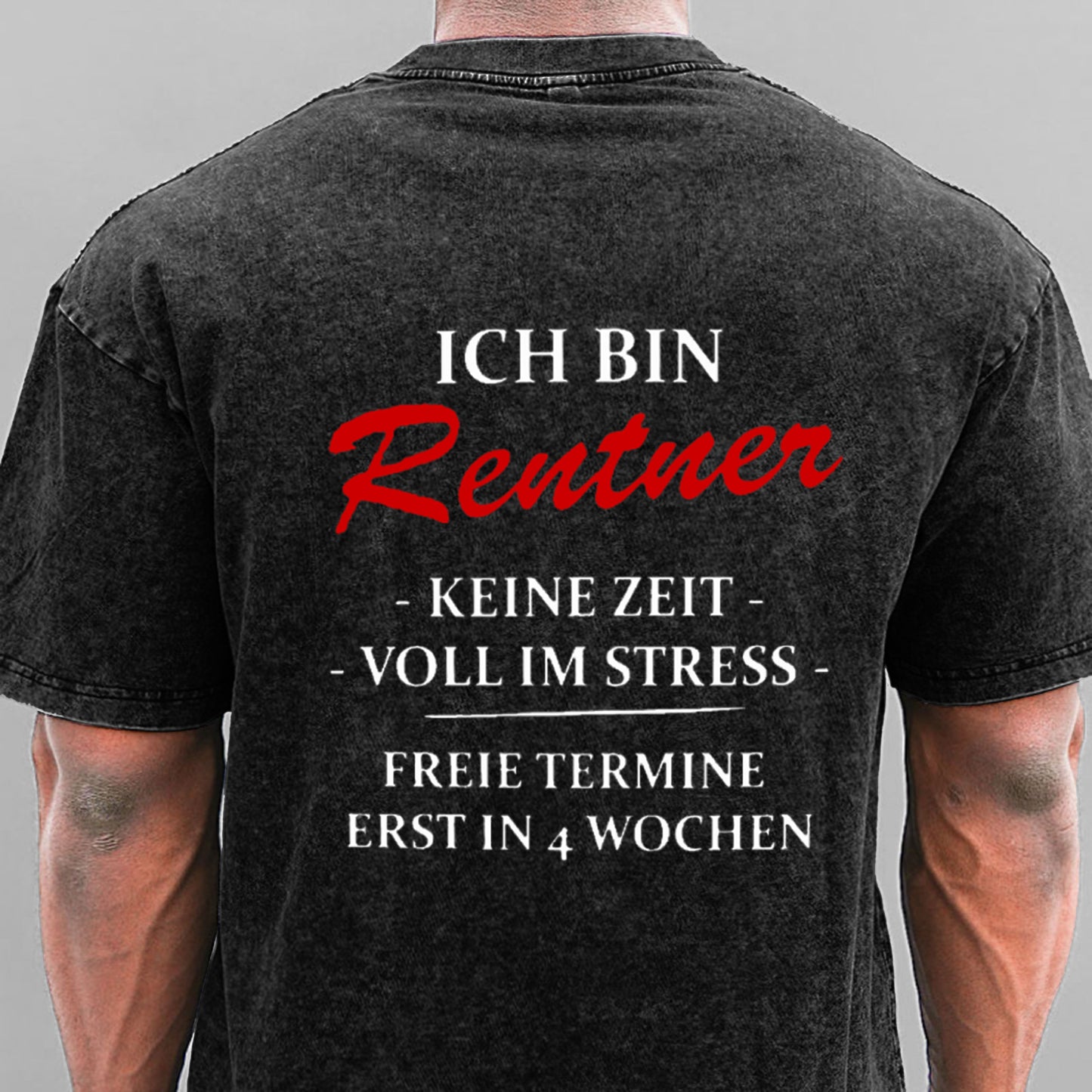 Ich bin Rentner keine Zeit voll im Stress Gewaschene Vintage T-Shirt