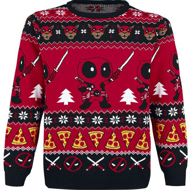 Einen Deadpool-Weihnachten Wünsch Ich Dir Hässliche Weihnachtspullover Funny Xmas Ugly Christmas Sweater