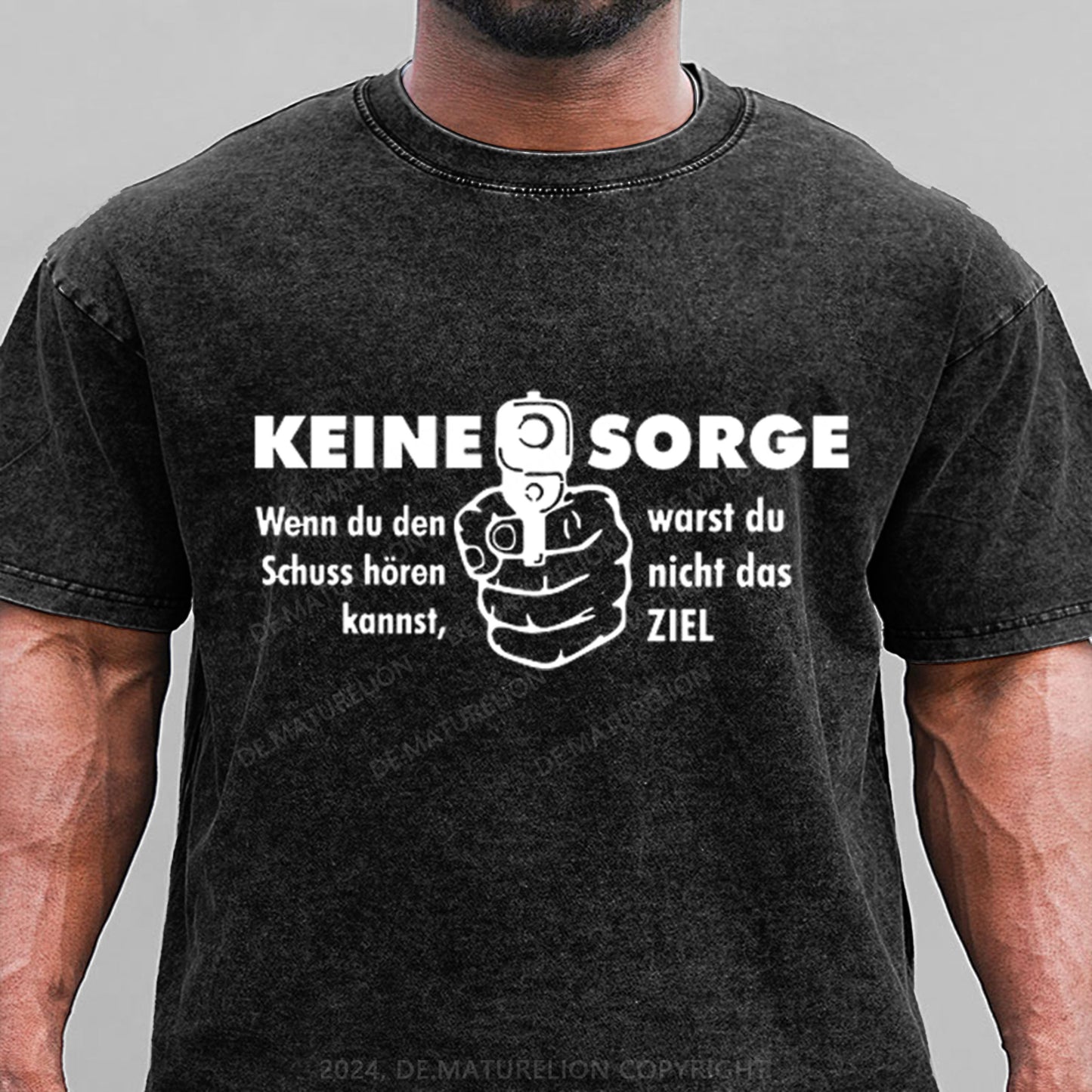 Keine Sorge Wenn Du Den Schuss Hören Kannst Warst Du Nicht Das Ziel Gewaschene Vintage T-Shirt