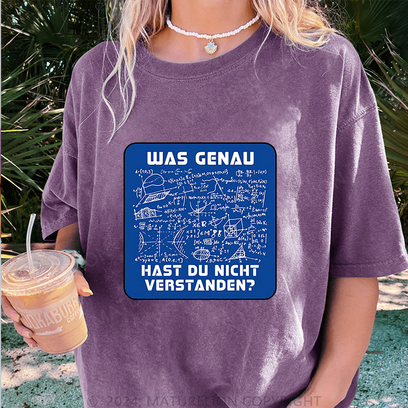 Maturelion Was Genau Damen Gewaschene Vintage T-Shirt