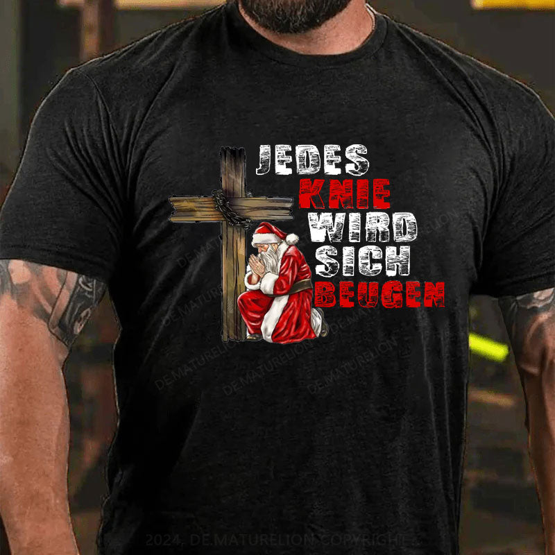 Jedes Knie wird sich beugen Weihnachten T-Shirt