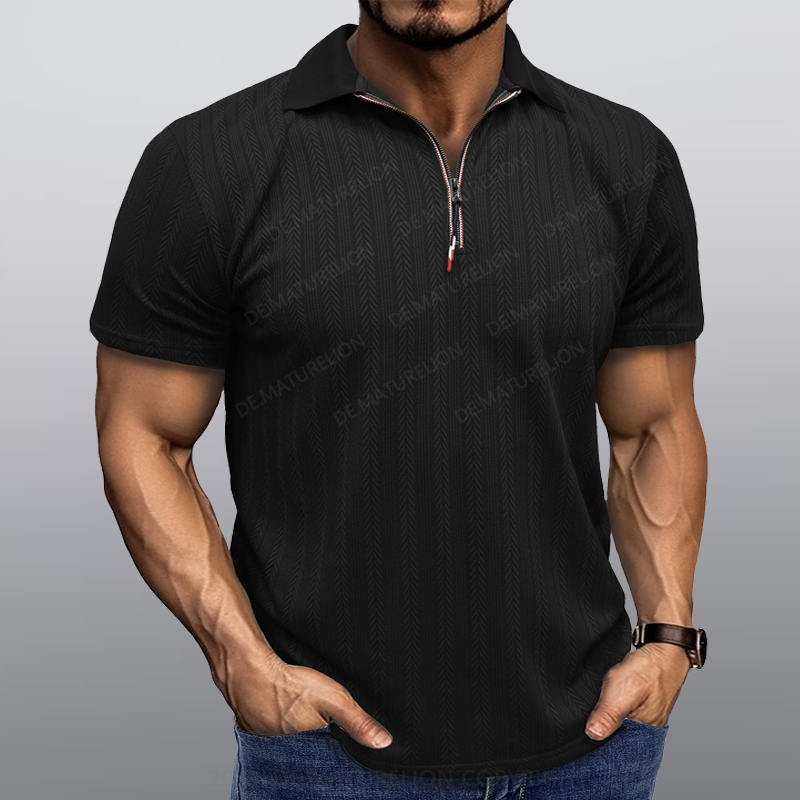 Maturelion Männer Kragen T-Shirt