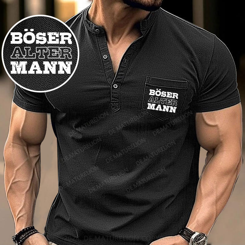 Böser Alter Mann Henley Shirt