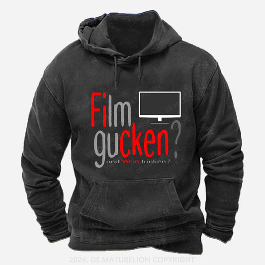 Film gucken ficken Wein trinken Hoodie