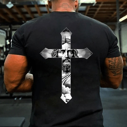 Kreuz mit Jesus T-Shirt