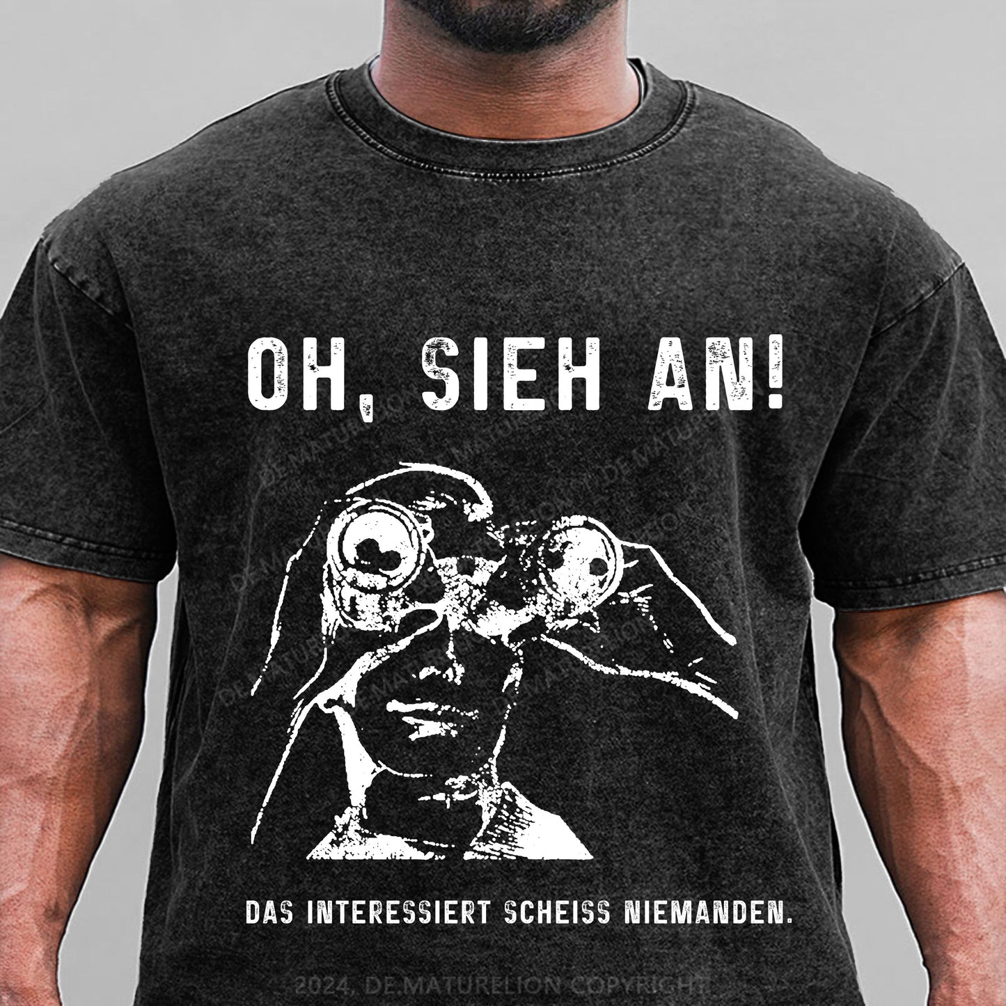 Oh, Sieh An! Das Interessiert Scheiss Niemanden Gewaschene Vintage T-Shirt