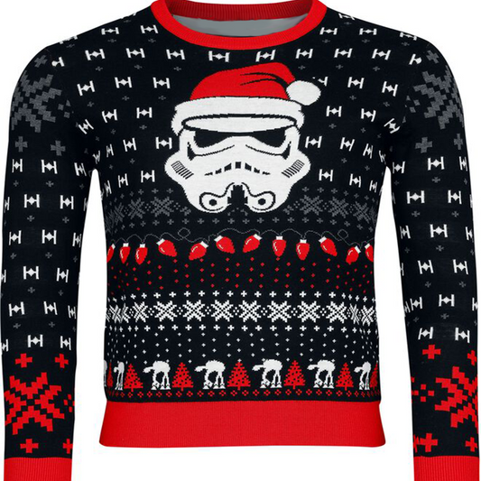 Weihnachtsmann-Sturmtruppler Hässliche Weihnachtspullover Funny Xmas Ugly Christmas Sweater