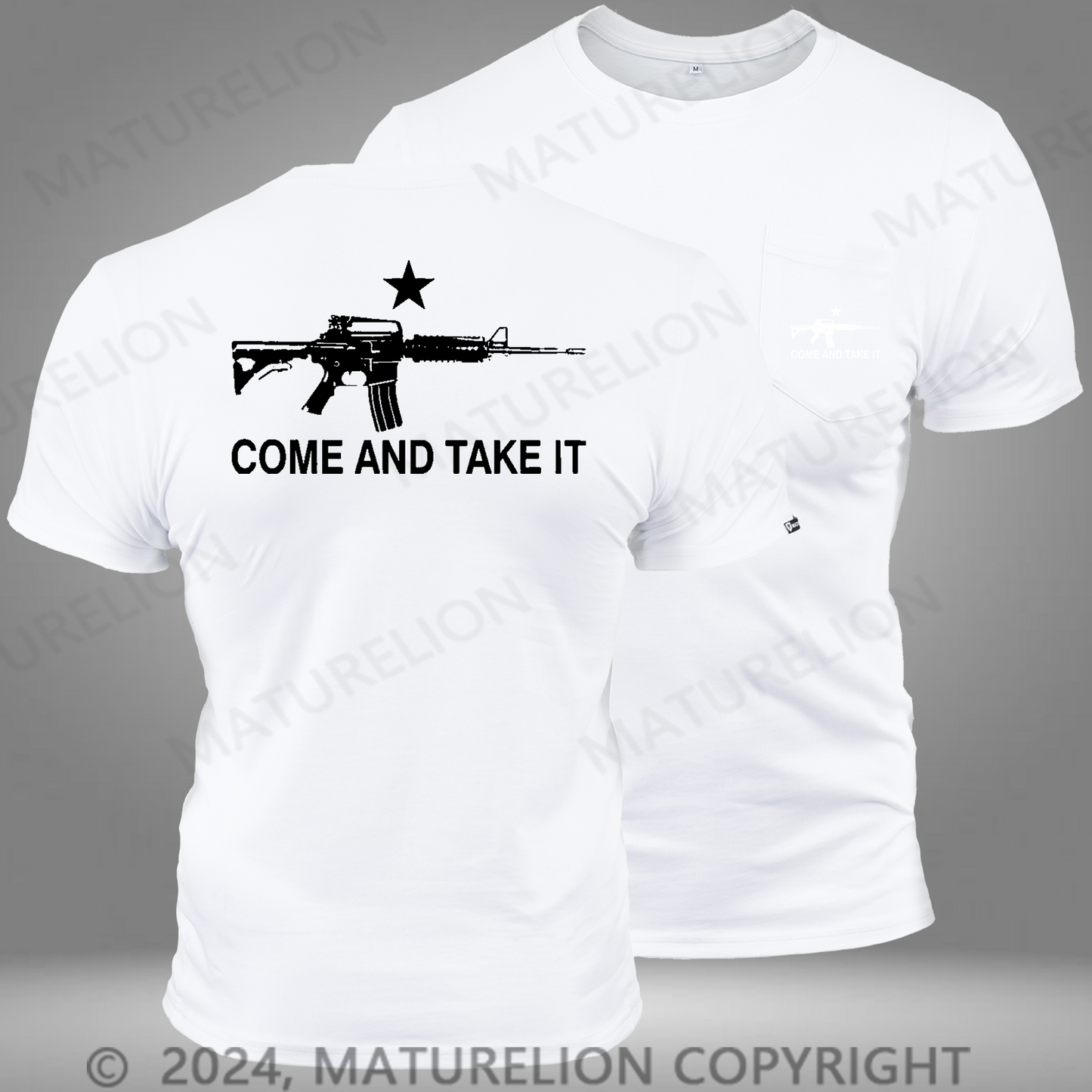 Maturelion Schwarzes Sturmgewehr, komm und nimm es Tasche T-Shirt