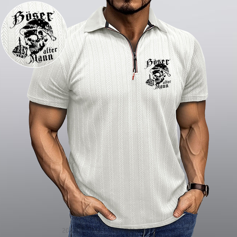 Maturelion Böser Alter Mann Kragen T-Shirt