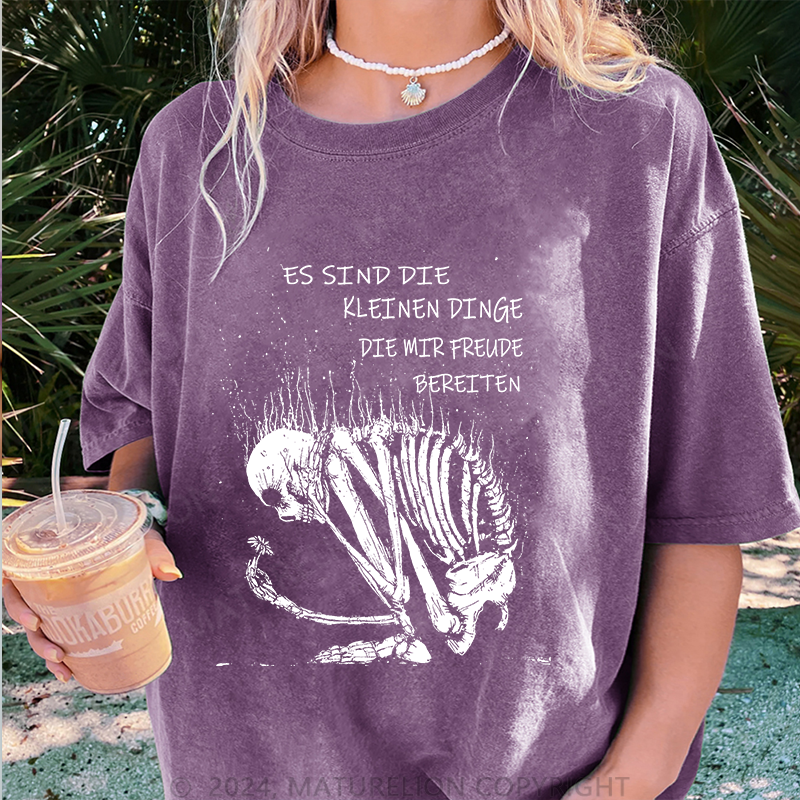 Maturelion Freude Bereiten Damen Gewaschene Vintage T-Shirt