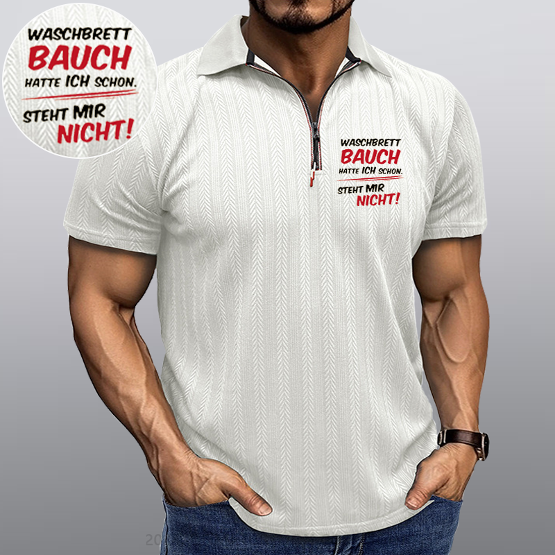 Maturelion Waschbrett Bauch Hatte Ich Schon Steht Mir Nicht Kragen T-Shirt