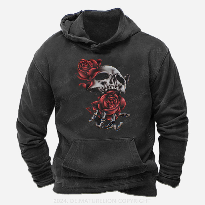 Skeleton Blumen Weihnachten Hoodie