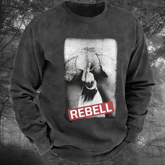 Ein Rebell Gewaschenes Sweatshirt