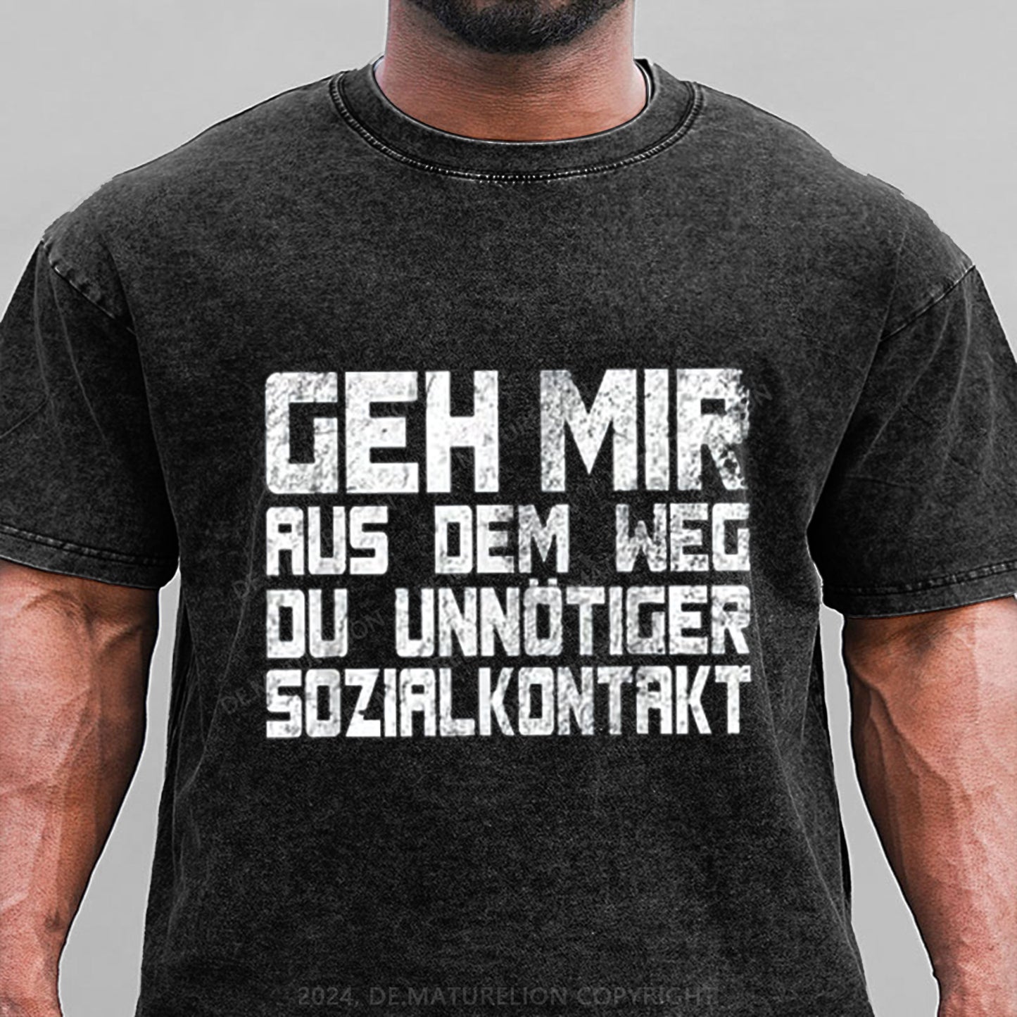 Geh Mir Aus Dem Weg Du Unnotiger Sozialkontakt Gewaschene Vintage T-Shirt