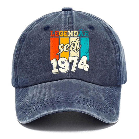 Personalisiert Jahr Legendär Seit 1974 Baseball Cap