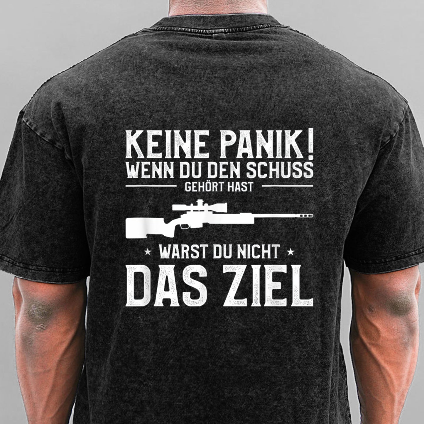 Keine Panik! Wenn Du den Schuss nicht gehört hast für Jäger Gewaschene Vintage T-Shirt